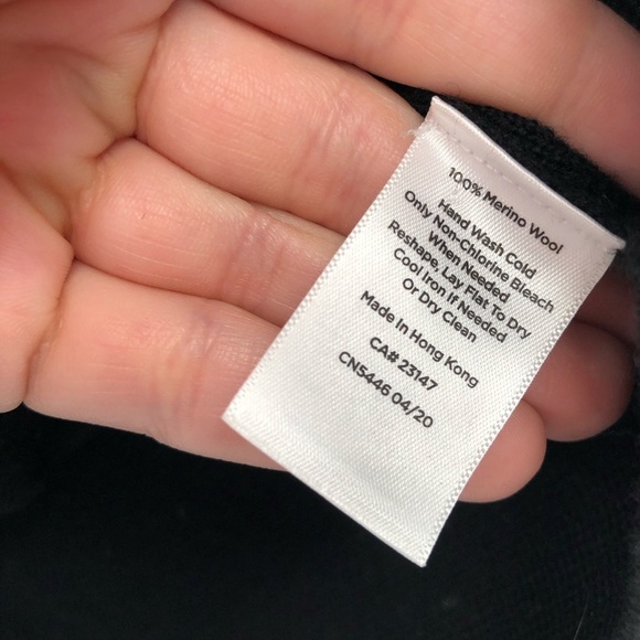 TALBOTS Sweater Blazer Pure Merino Wool Black Knit Button Jacket Layer MP Petite - Picture 5 of 7